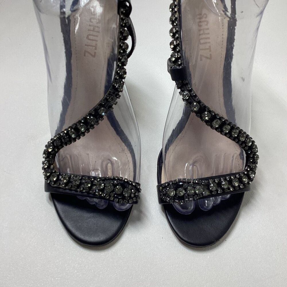 SCHUTZ Black Jeweled Strappy Heels - Picture 3 of 15